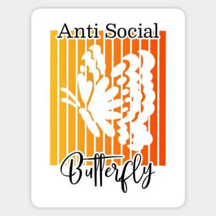 Anti Social Butterfly Sticker